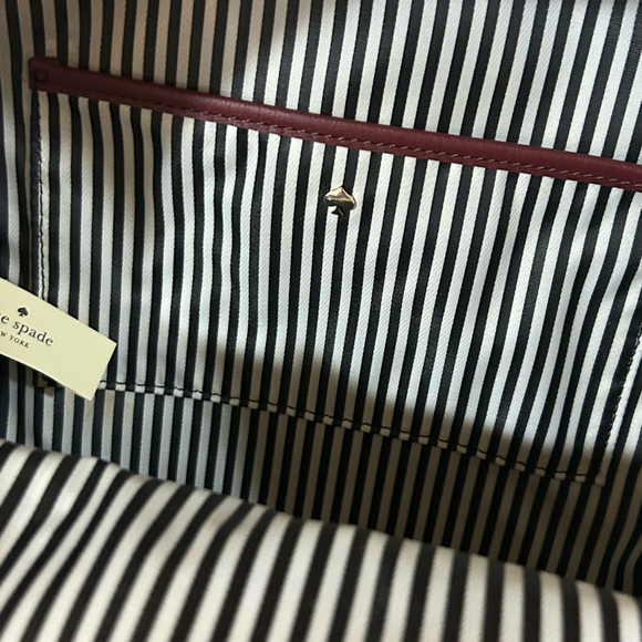 Kate Spade Pebbled Leather Backpack Burgundy bag - Picture 10 of 12